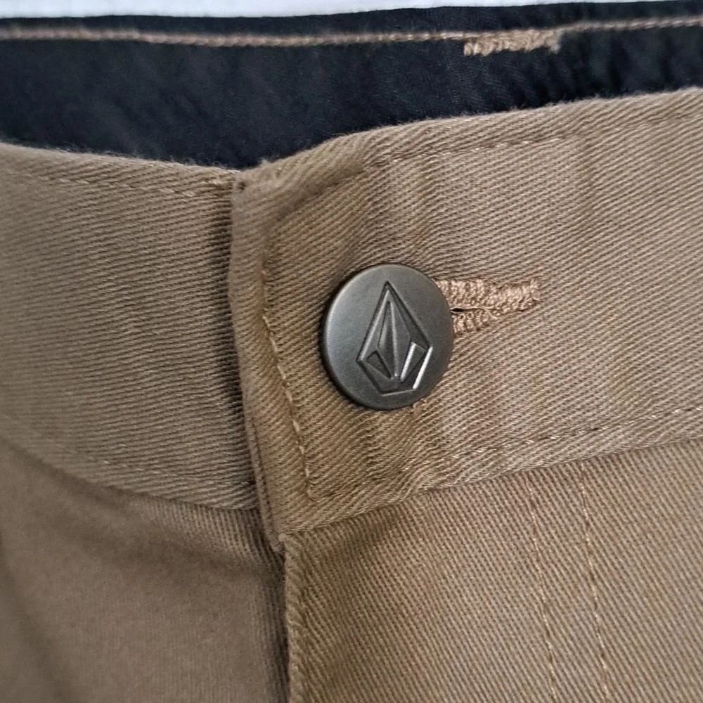 Volcom VMONTY STRETCH PANTS - KHAKI BROWN 29 - Picture 8 of 11